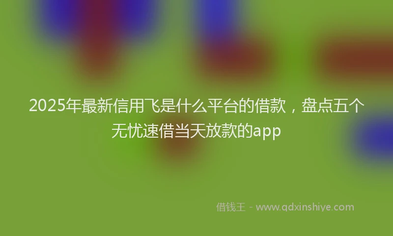 2025年最新信用飞是什么平台的借款，盘点五个无忧速借当天放款的app