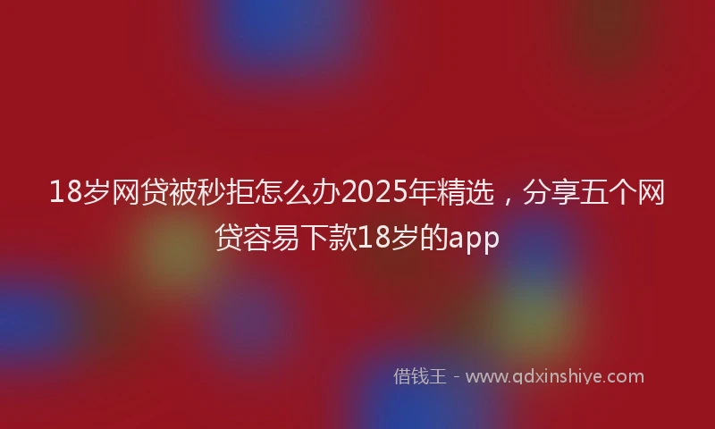 18岁网贷被秒拒怎么办2025年精选，分享五个网贷容易下款18岁的app