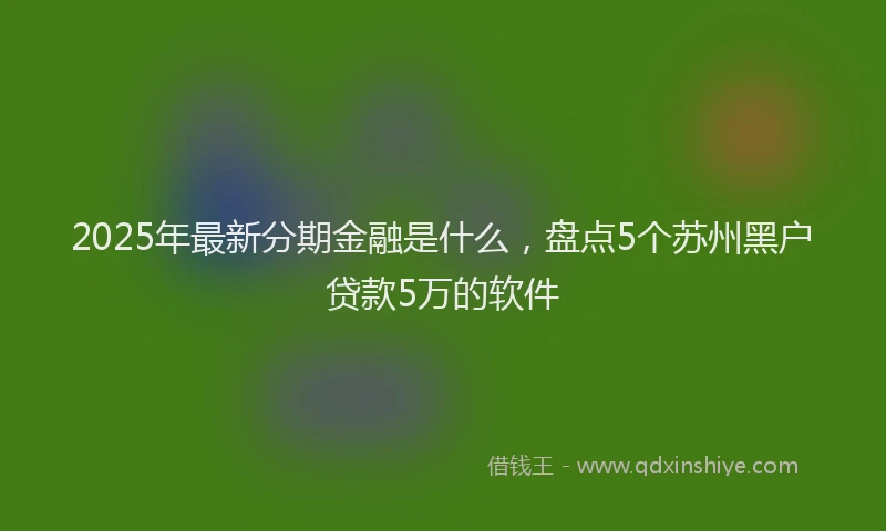 2025年最新分期金融是什么，盘点5个苏州黑户贷款5万的软件