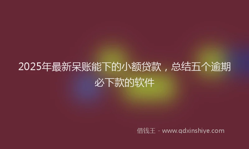 2025年最新呆账能下的小额贷款，总结五个逾期必下款的软件