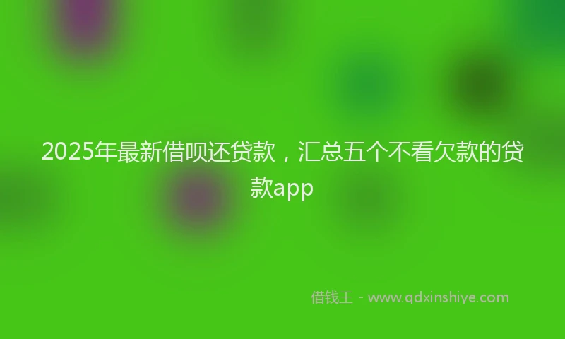 2025年最新借呗还贷款，汇总五个不看欠款的贷款app