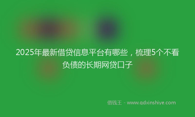 2025年最新借贷信息平台有哪些，梳理5个不看负债的长期网贷口子