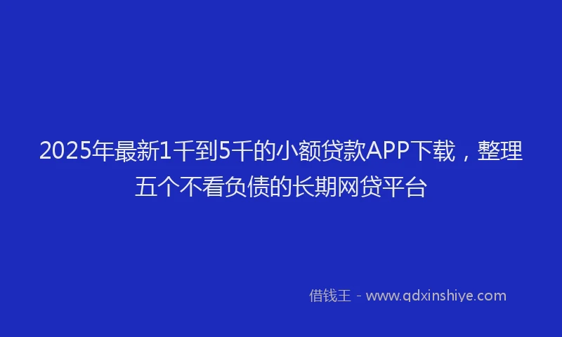 2025年最新1千到5千的小额贷款APP下载，整理五个不看负债的长期网贷平台