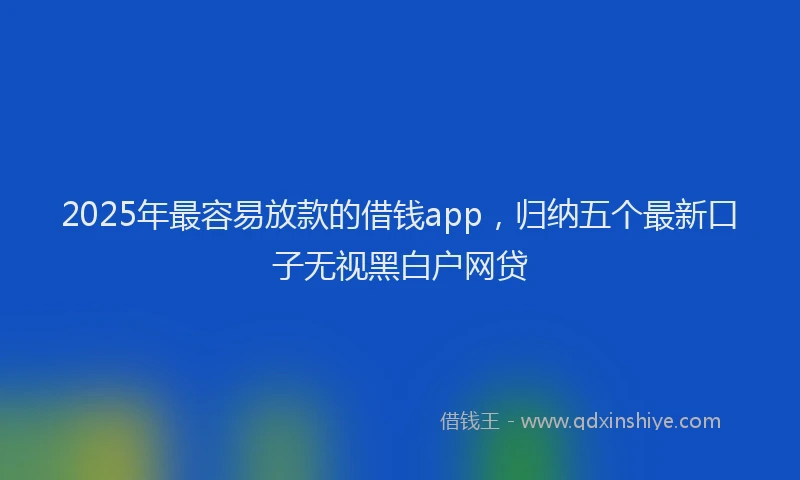2025年最容易放款的借钱app，归纳五个最新口子无视黑白户网贷