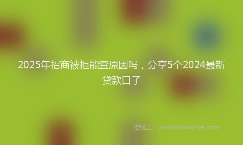 2025年招商被拒能查原因吗，分享5个2024最新贷款口子