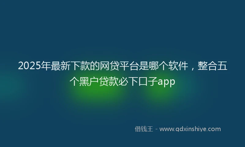 2025年最新下款的网贷平台是哪个软件，整合五个黑户贷款必下口子app