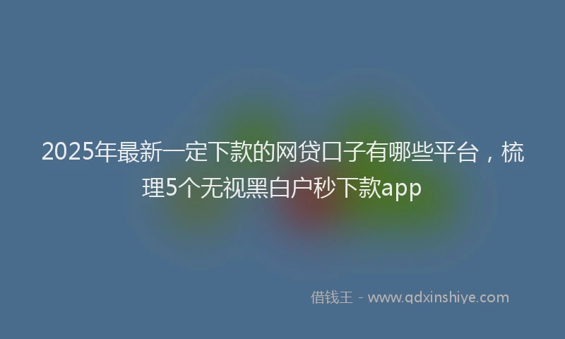 2025年最新一定下款的网贷口子有哪些平台，梳理5个无视黑白户秒下款app