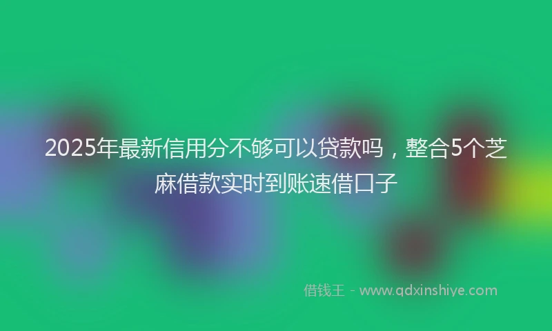 2025年最新信用分不够可以贷款吗，整合5个芝麻借款实时到账速借口子