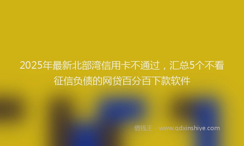2025年最新北部湾信用卡不通过，汇总5个不看征信负债的网贷百分百下款软件