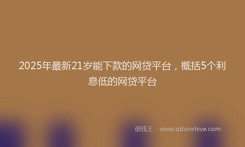 2025年最新21岁能下款的网贷平台，概括5个利息低的网贷平台
