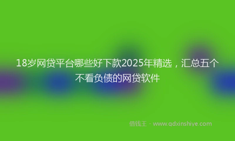 18岁网贷平台哪些好下款2025年精选，汇总五个不看负债的网贷软件