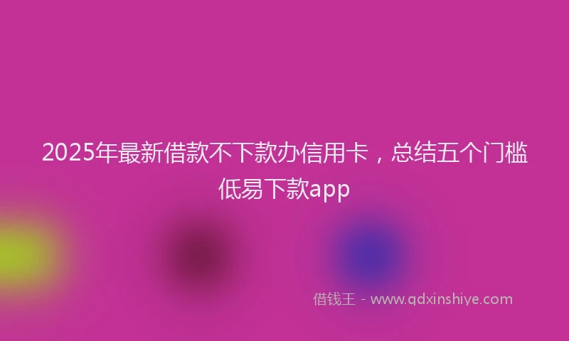 2025年最新借款不下款办信用卡，总结五个门槛低易下款app