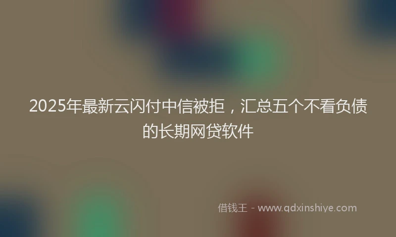 2025年最新云闪付中信被拒，汇总五个不看负债的长期网贷软件