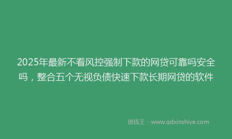 2025年最新不看风控强制下款的网贷可靠吗安全吗，整合五个无视负债快速下款长期网贷的软件