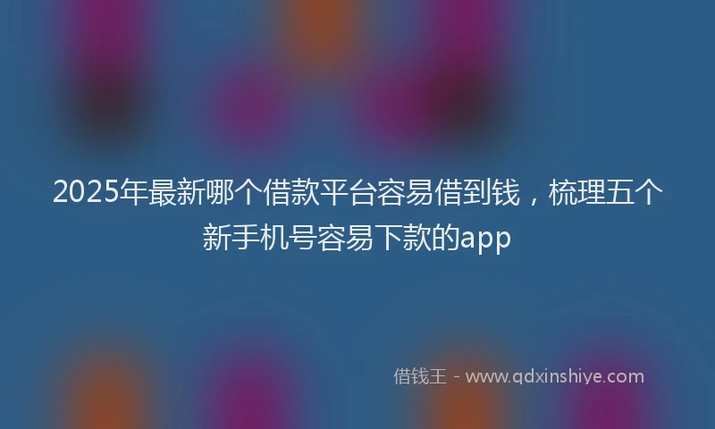 2025年最新哪个借款平台容易借到钱，梳理五个新手机号容易下款的app