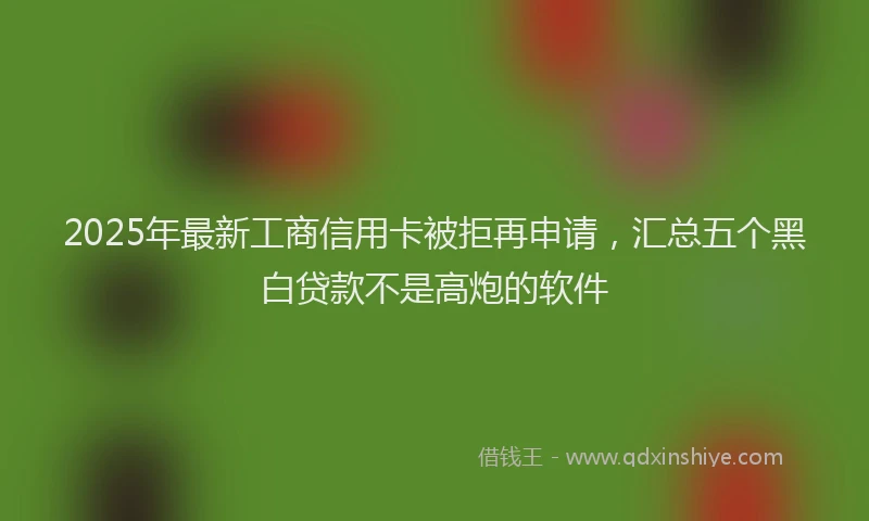 2025年最新工商信用卡被拒再申请，汇总五个黑白贷款不是高炮的软件