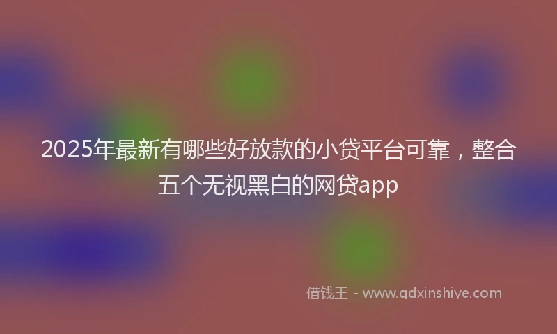 2025年最新有哪些好放款的小贷平台可靠，整合五个无视黑白的网贷app