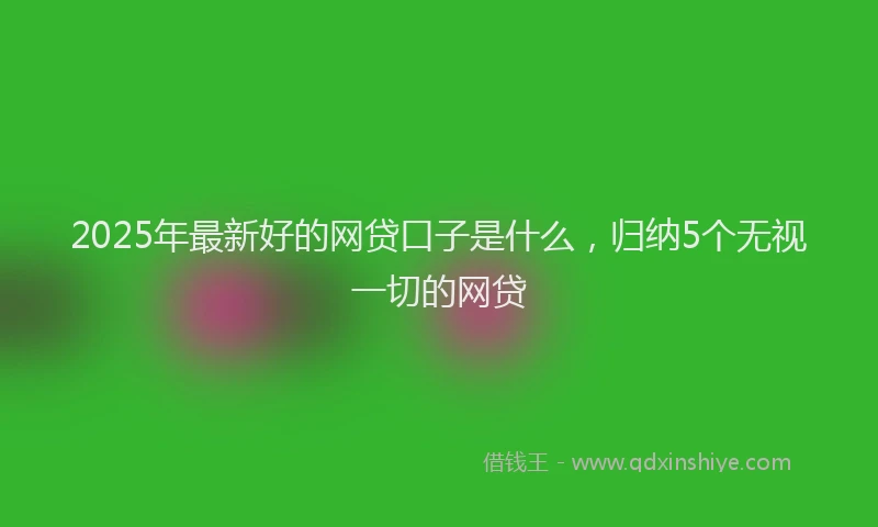 2025年最新好的网贷口子是什么，归纳5个无视一切的网贷