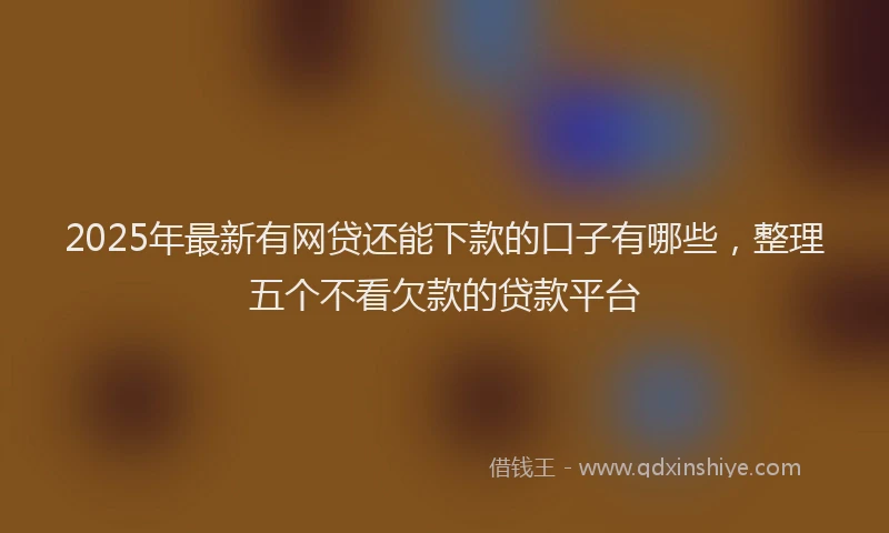 2025年最新有网贷还能下款的口子有哪些，整理五个不看欠款的贷款平台
