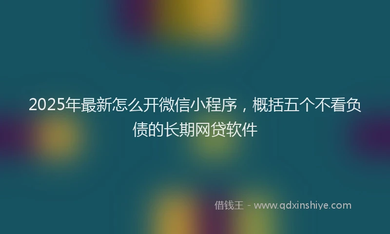 2025年最新怎么开微信小程序，概括五个不看负债的长期网贷软件