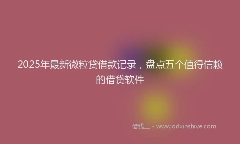 2025年最新微粒贷借款记录，盘点五个值得信赖的借贷软件