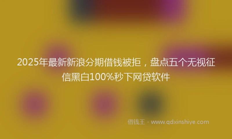 2025年最新新浪分期借钱被拒，盘点五个无视征信黑白100%秒下网贷软件
