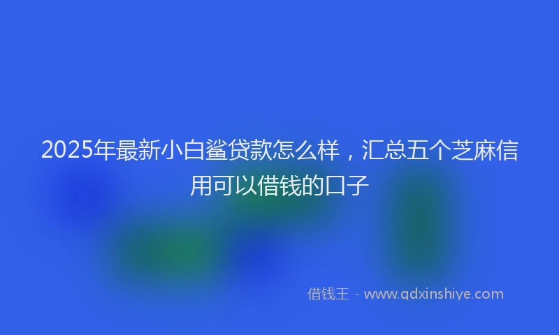 2025年最新小白鲨贷款怎么样，汇总五个芝麻信用可以借钱的口子