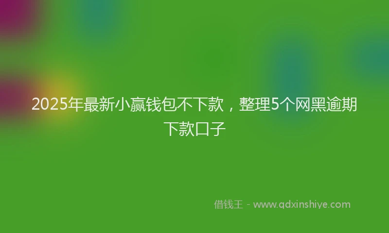 2025年最新小赢钱包不下款，整理5个网黑逾期下款口子