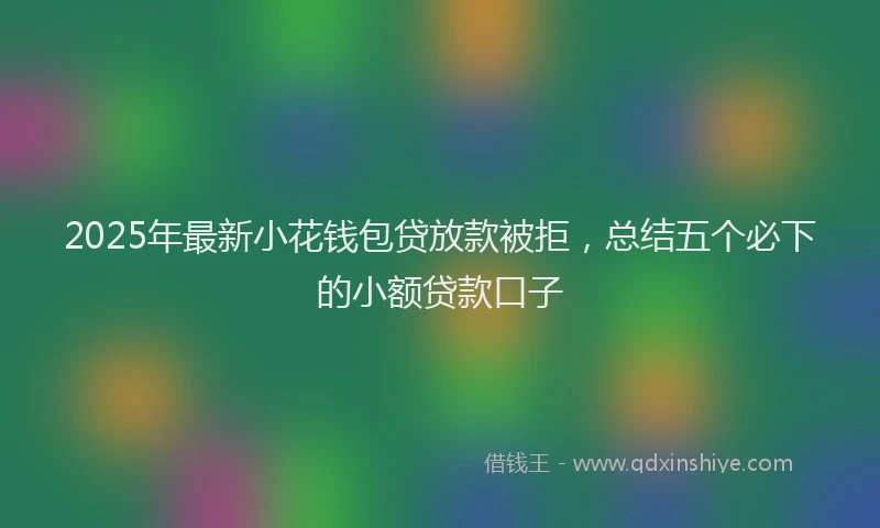 2025年最新小花钱包贷放款被拒，总结五个必下的小额贷款口子