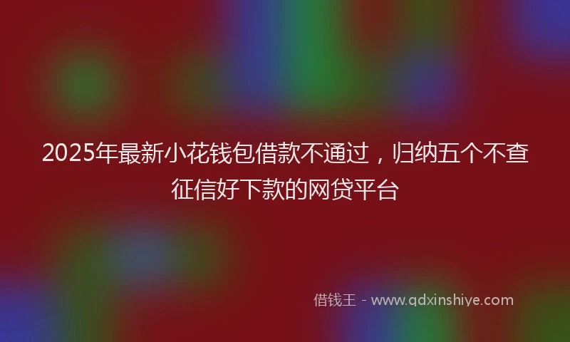 2025年最新小花钱包借款不通过，归纳五个不查征信好下款的网贷平台