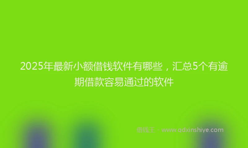 2025年最新小额借钱软件有哪些，汇总5个有逾期借款容易通过的软件
