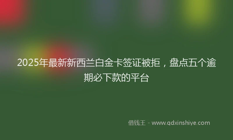 2025年最新新西兰白金卡签证被拒，盘点五个逾期必下款的平台