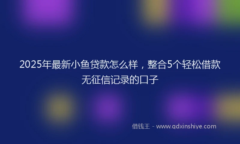 2025年最新小鱼贷款怎么样，整合5个轻松借款无征信记录的口子