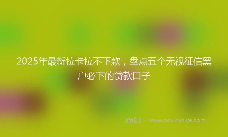 2025年最新拉卡拉不下款，盘点五个无视征信黑户必下的贷款口子
