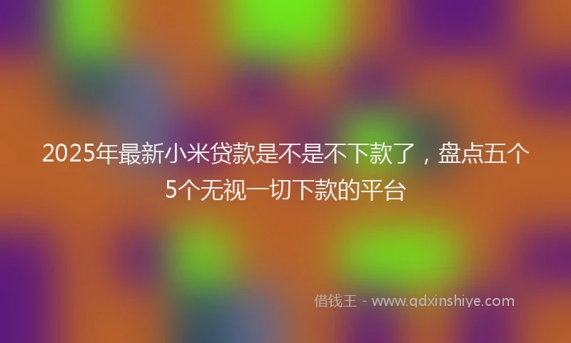 2025年最新小米贷款是不是不下款了，盘点五个5个无视一切下款的平台