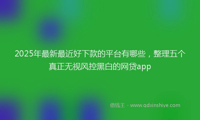 2025年最新最近好下款的平台有哪些，整理五个真正无视风控黑白的网贷app