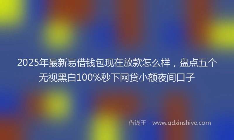 2025年最新易借钱包现在放款怎么样，盘点五个无视黑白100%秒下网贷小额夜间口子
