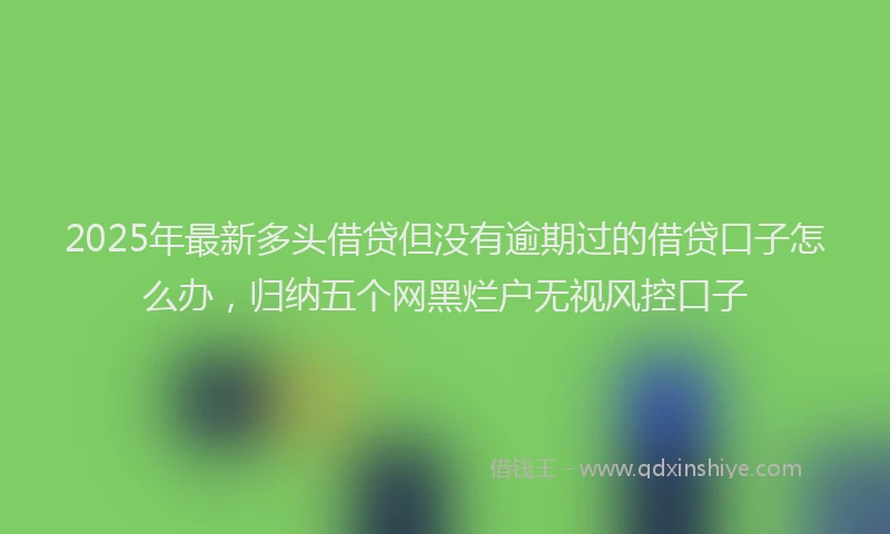 2025年最新多头借贷但没有逾期过的借贷口子怎么办，归纳五个网黑烂户无视风控口子
