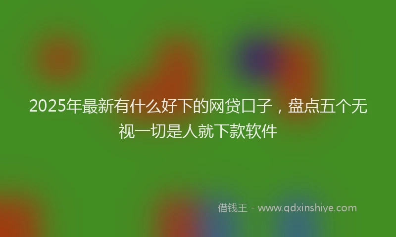 2025年最新有什么好下的网贷口子，盘点五个无视一切是人就下款软件