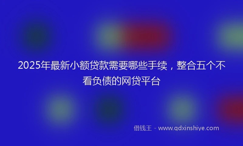 2025年最新小额贷款需要哪些手续，整合五个不看负债的网贷平台