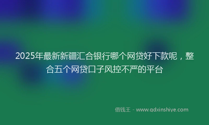 2025年最新新疆汇合银行哪个网贷好下款呢，整合五个网贷口子风控不严的平台