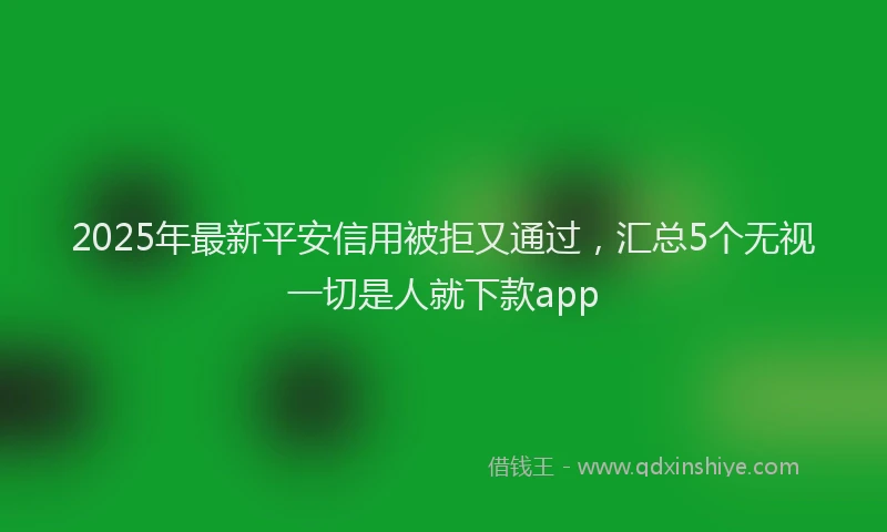 2025年最新平安信用被拒又通过，汇总5个无视一切是人就下款app