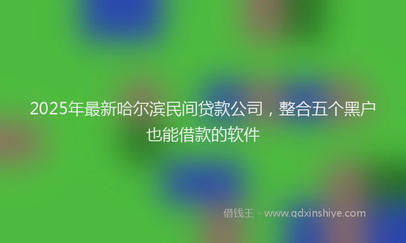2025年最新哈尔滨民间贷款公司，整合五个黑户也能借款的软件