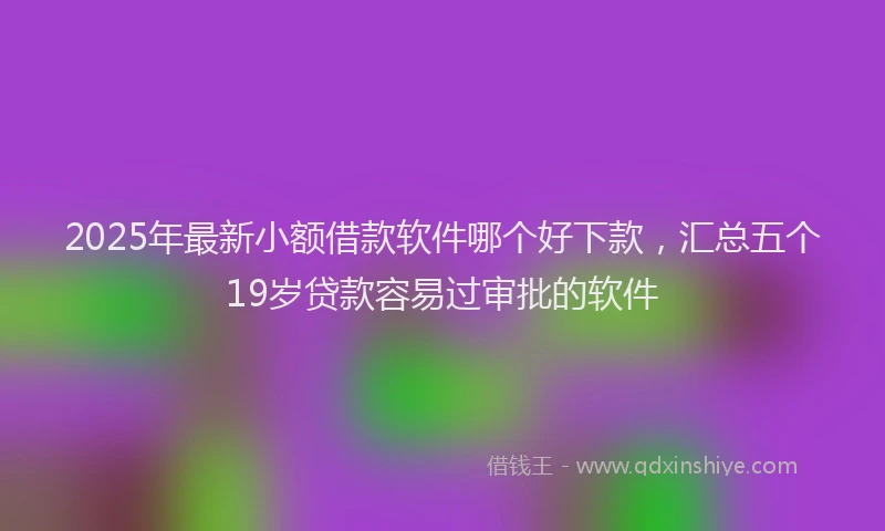 2025年最新小额借款软件哪个好下款，汇总五个19岁贷款容易过审批的软件