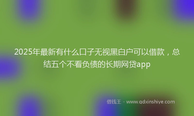 2025年最新有什么口子无视黑白户可以借款，总结五个不看负债的长期网贷app