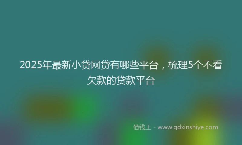 2025年最新小贷网贷有哪些平台，梳理5个不看欠款的贷款平台