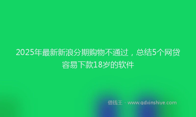 2025年最新新浪分期购物不通过，总结5个网贷容易下款18岁的软件