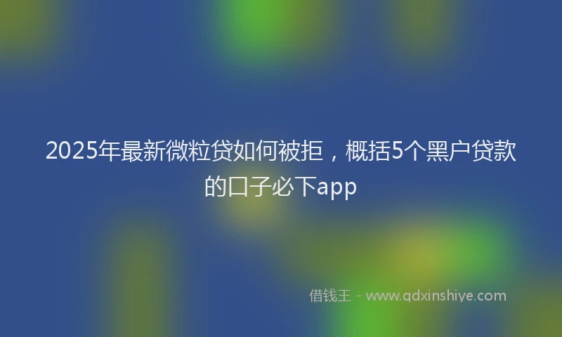 2025年最新微粒贷如何被拒，概括5个黑户贷款的口子必下app