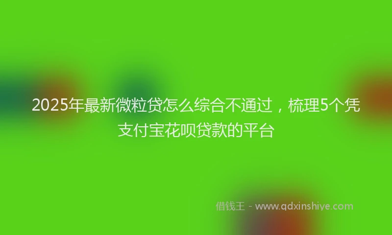 2025年最新微粒贷怎么综合不通过，梳理5个凭支付宝花呗贷款的平台