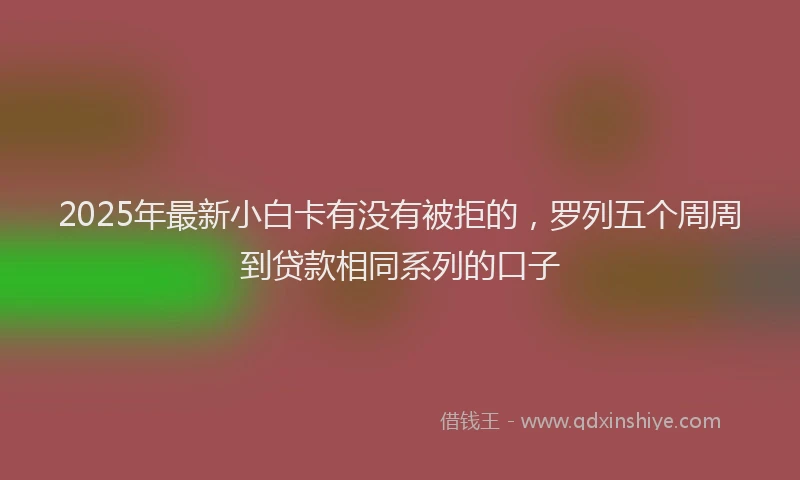 2025年最新小白卡有没有被拒的，罗列五个周周到贷款相同系列的口子